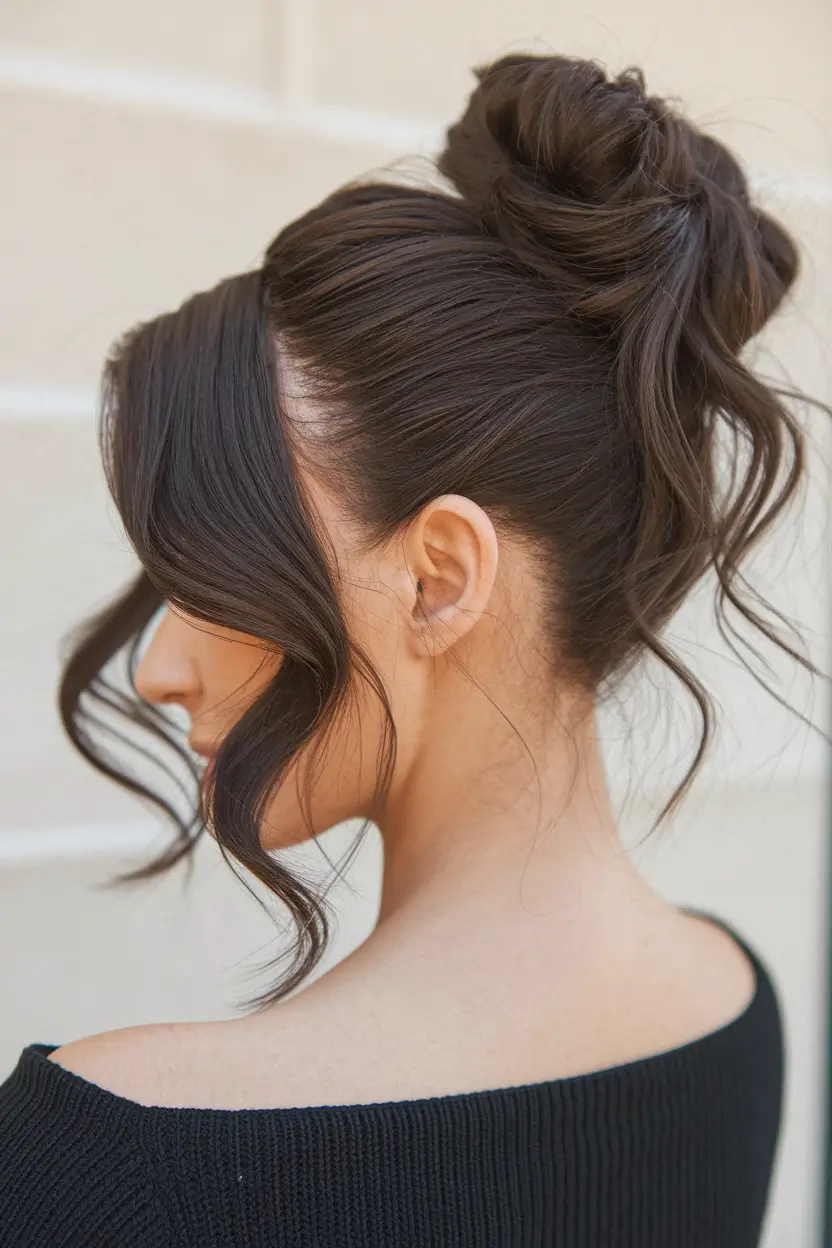 Easy Chic Summer Updo Side Swept Bun