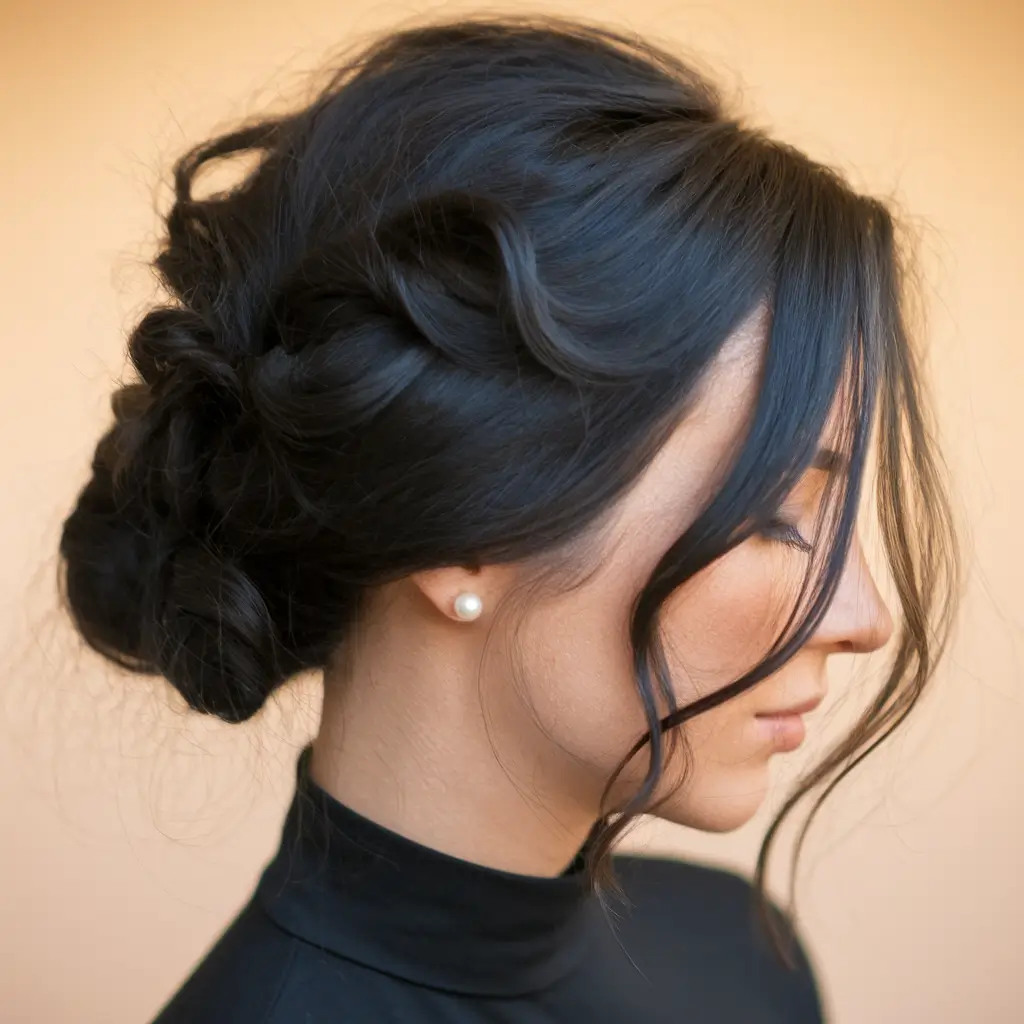 Easy & Cute Hairstyles Inspiration - Summer 2025 - Romantic Twisted Low Bun