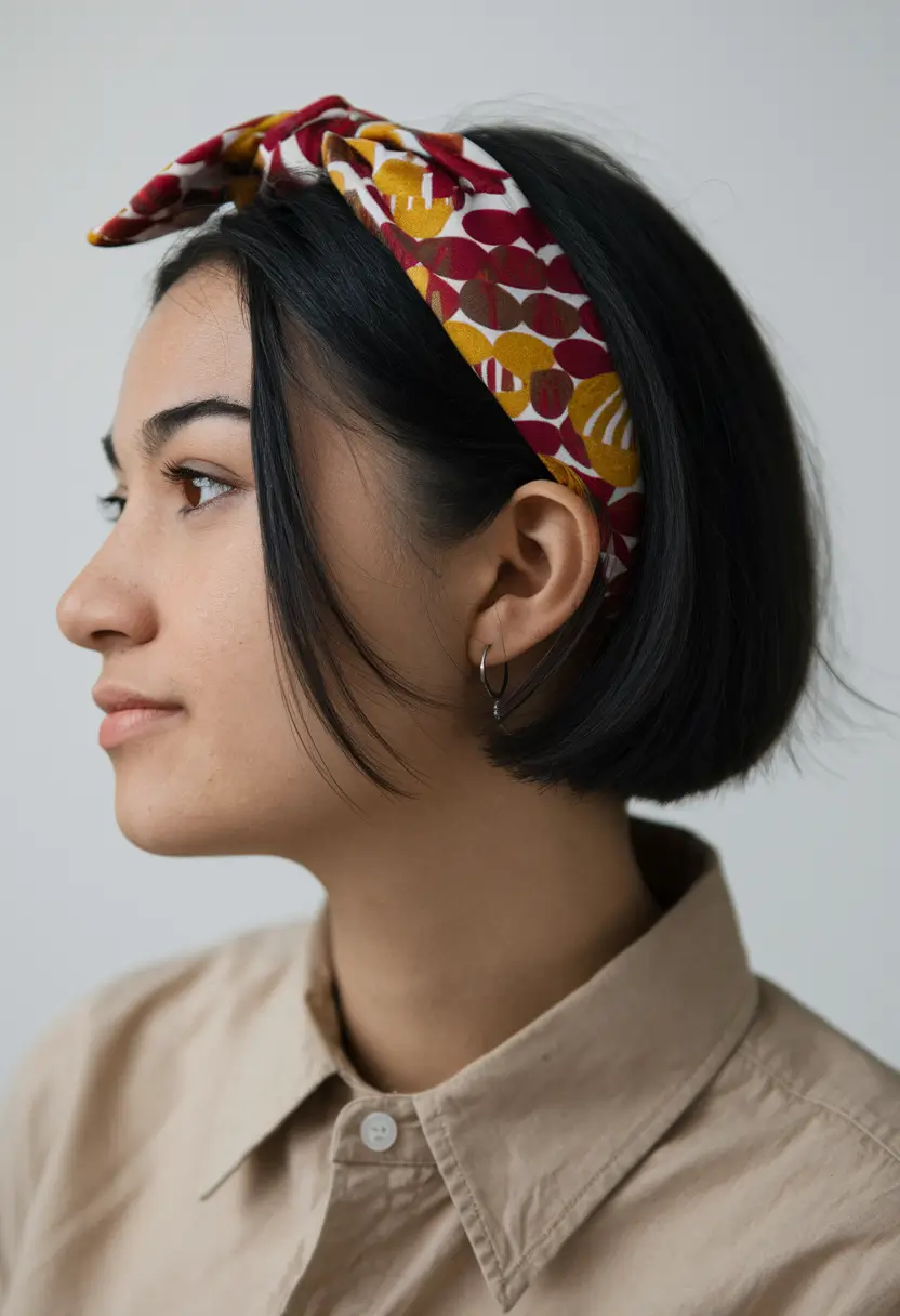 Easy & Cute Hairstyles Inspiration - Summer 2025 - Short Bob with a Playful Headband
