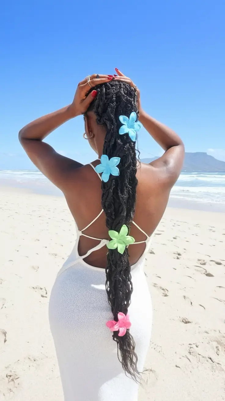 Easy Vacation Hairstyles Inspo - Summer 2025 - Bohemian Floral Braids