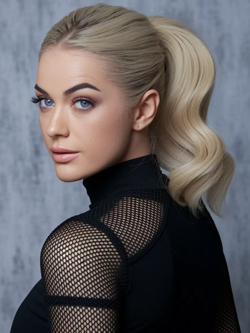 easy wig hairstyles sleek blonde high ponytail