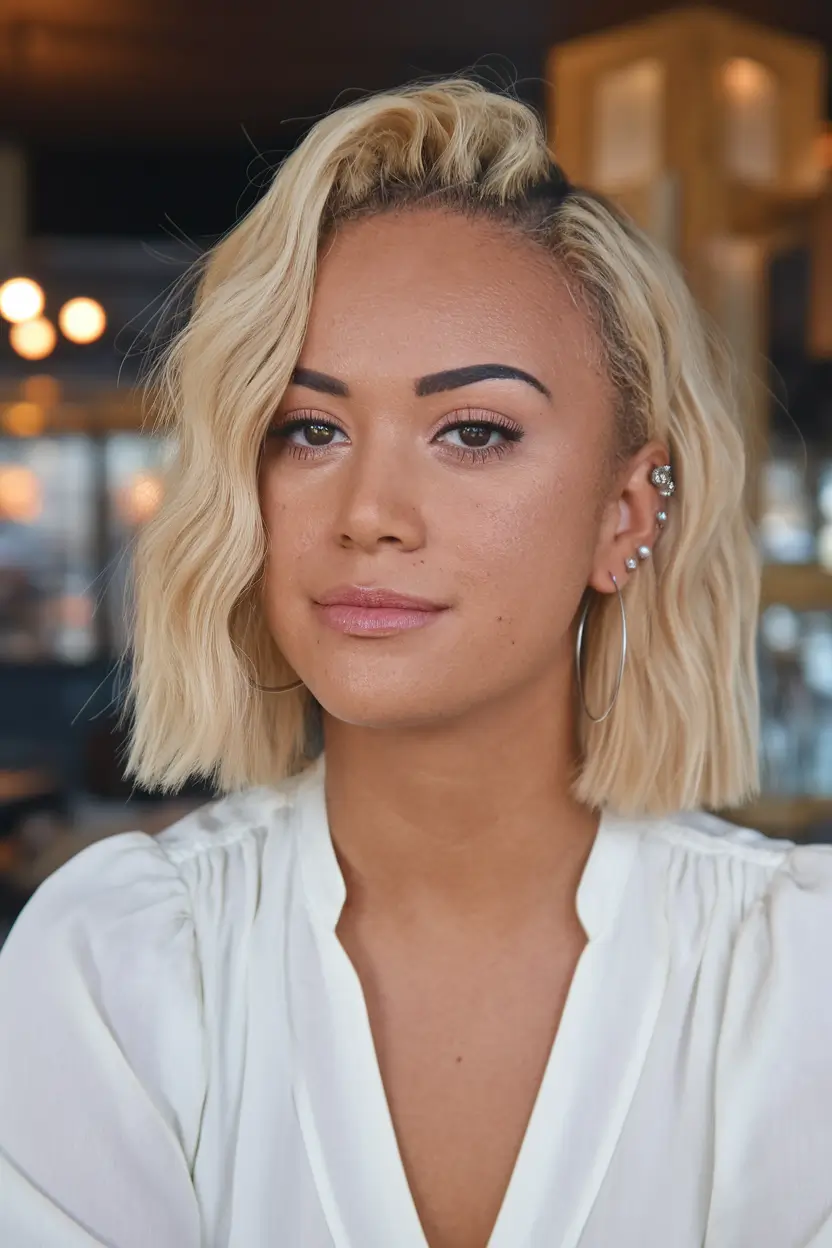 easy wig hairstyles wavy bob side part