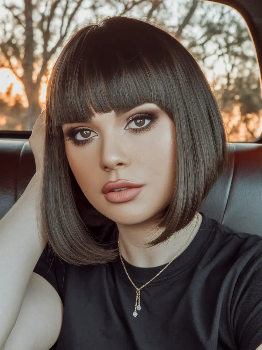 easy wig hairstyles blunt bob full bangs