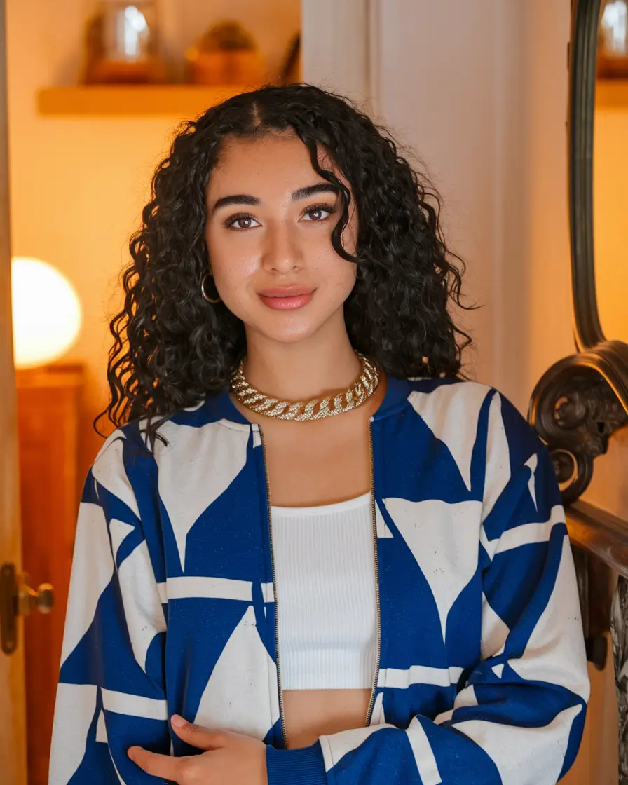 natural hair summer styles Glossy Defined Curls with Subtle Baby Hairs