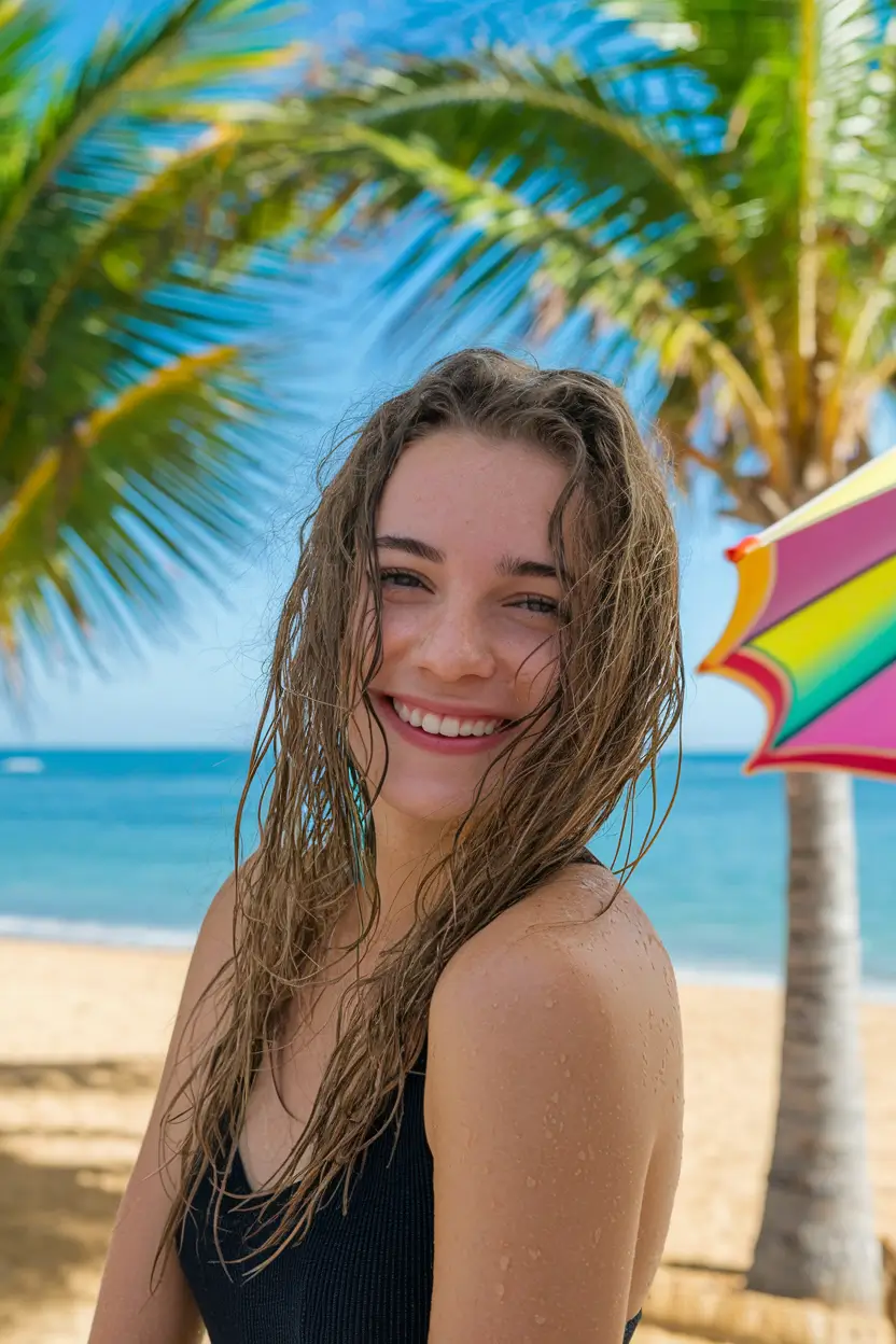 summer hairstyle ideas wet beach waves