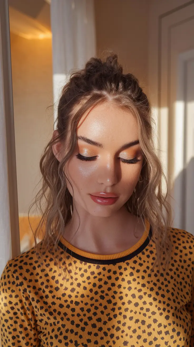 summer hairstyle ideas textured half-up top knot