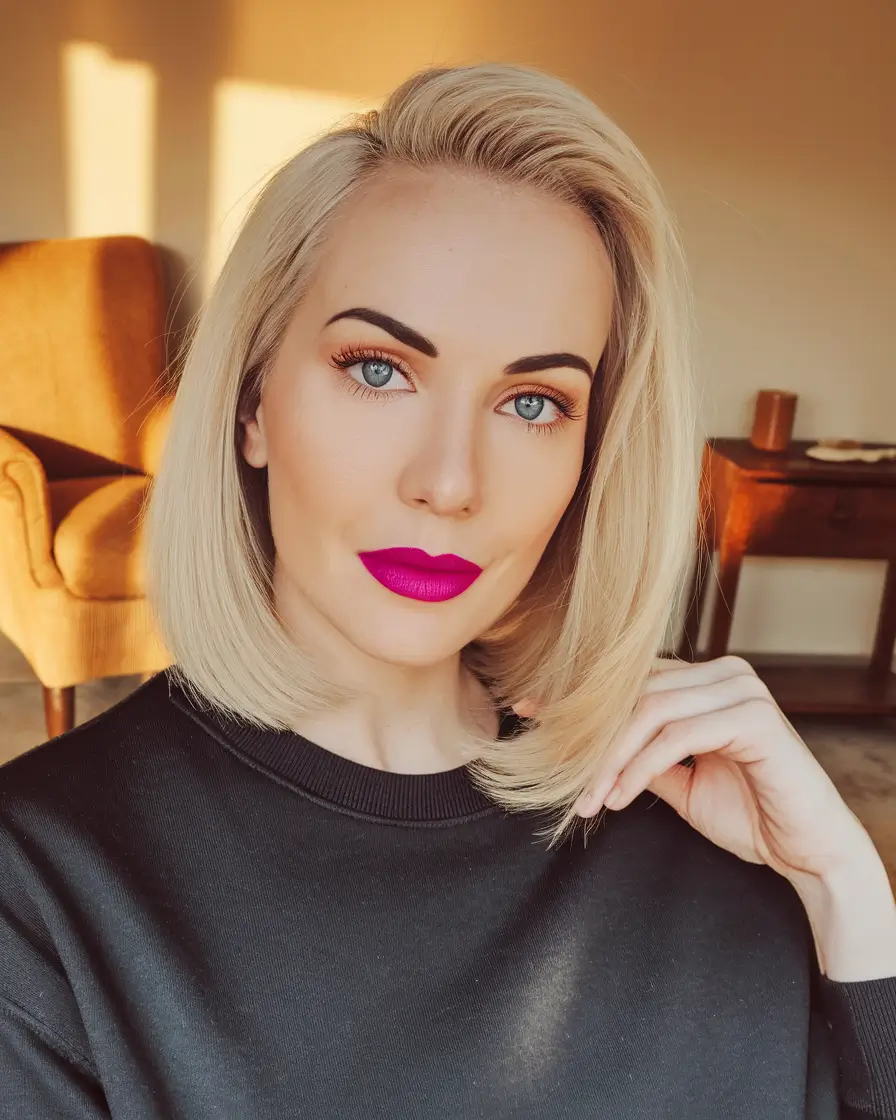 summer hairstyle ideas blunt blonde bob