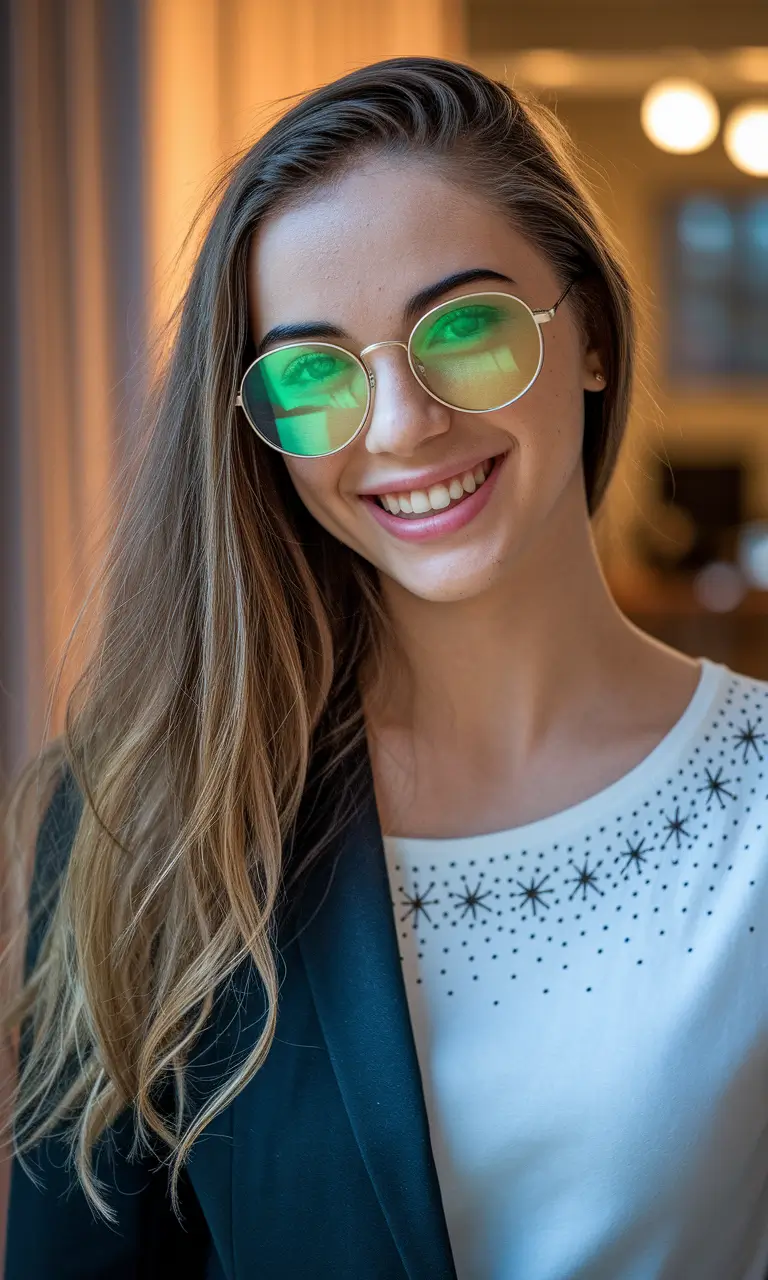 summer hairstyle ideas loose waves retro glasses