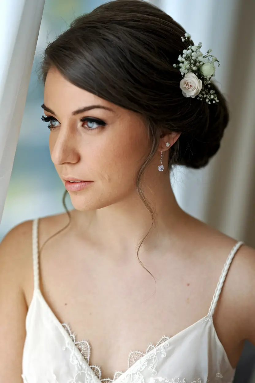 Elegant Wedding Hair Trends - Summer 2025 Textured Updo with Pearl Pins