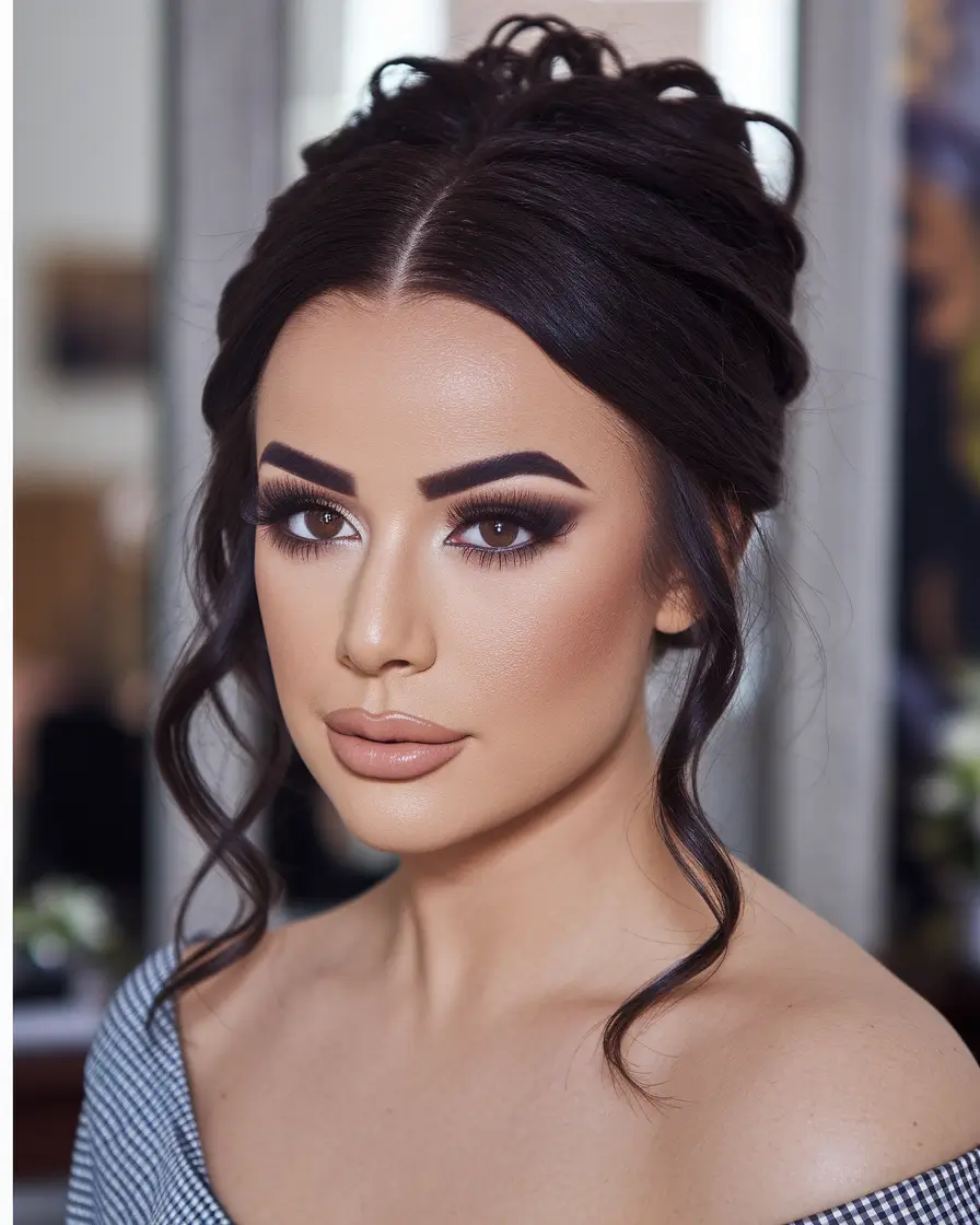 Elegant Wedding Hair Trends - Summer 2025 Modern Textured Updo with Loose Tendrils