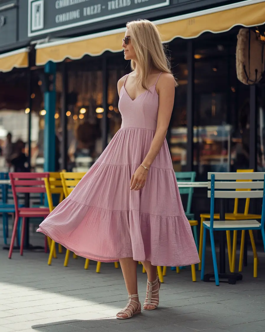 Every Day Casual Dresses Outfits Summer Light Pink and Twirl-Worthy