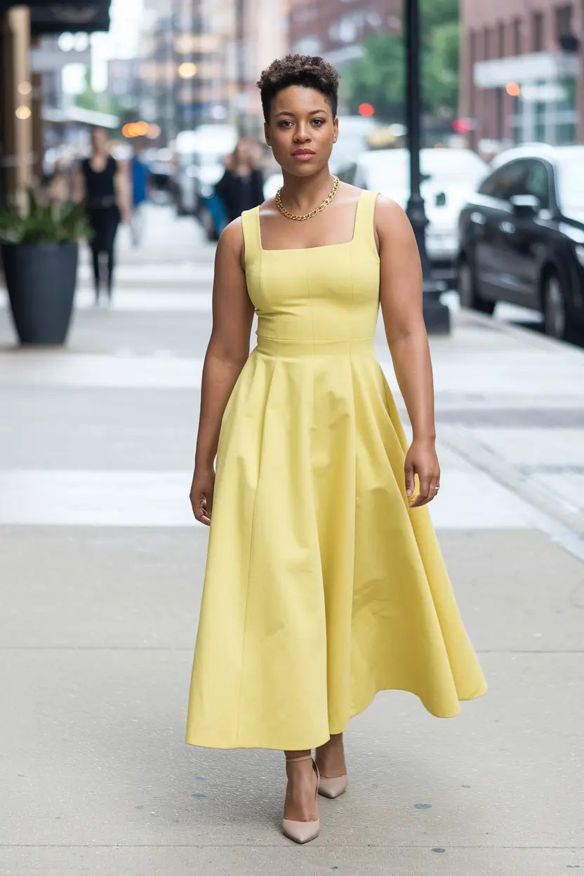 Every Day Casual Dresses Outfits Summer Sunbeam in Structured Yellow