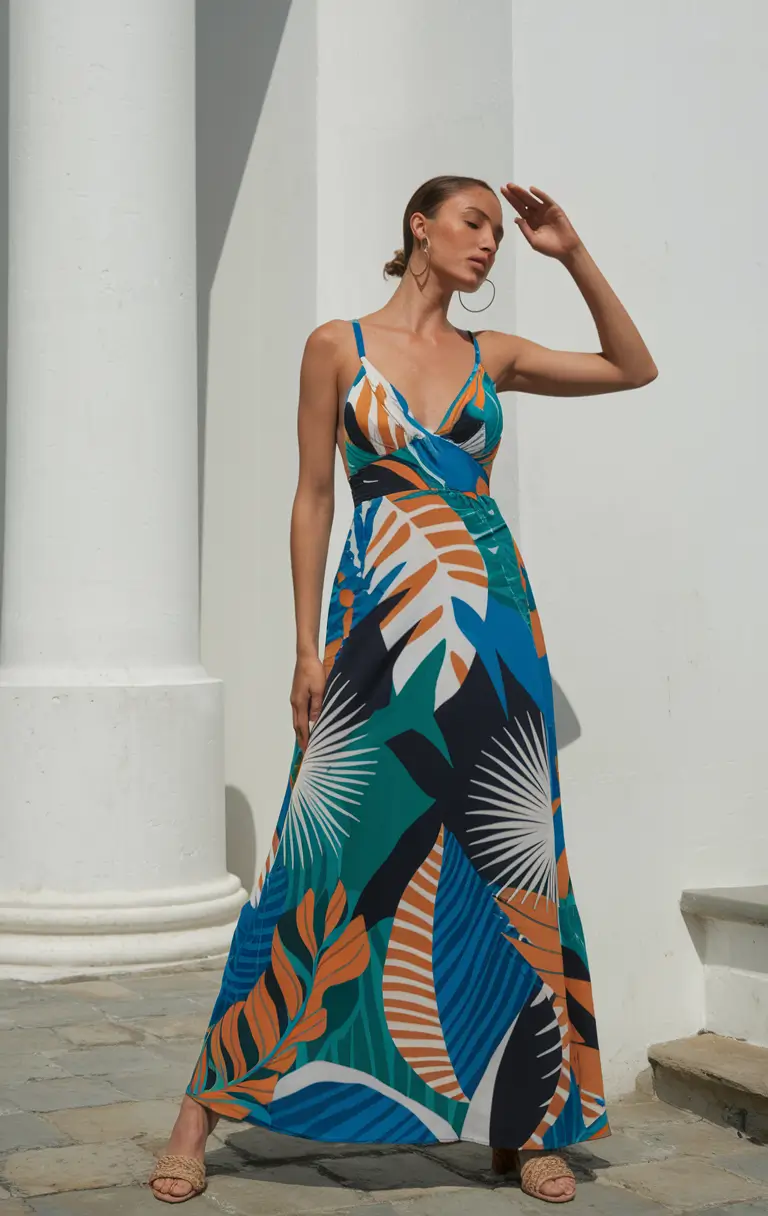 Every Day Casual Dresses Outfits Summer Bold Tropics in Saturated Color