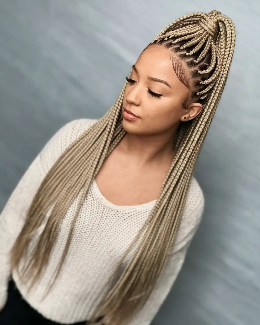 braids summer 2025 Ultra Long Knotless Ponytail Braids