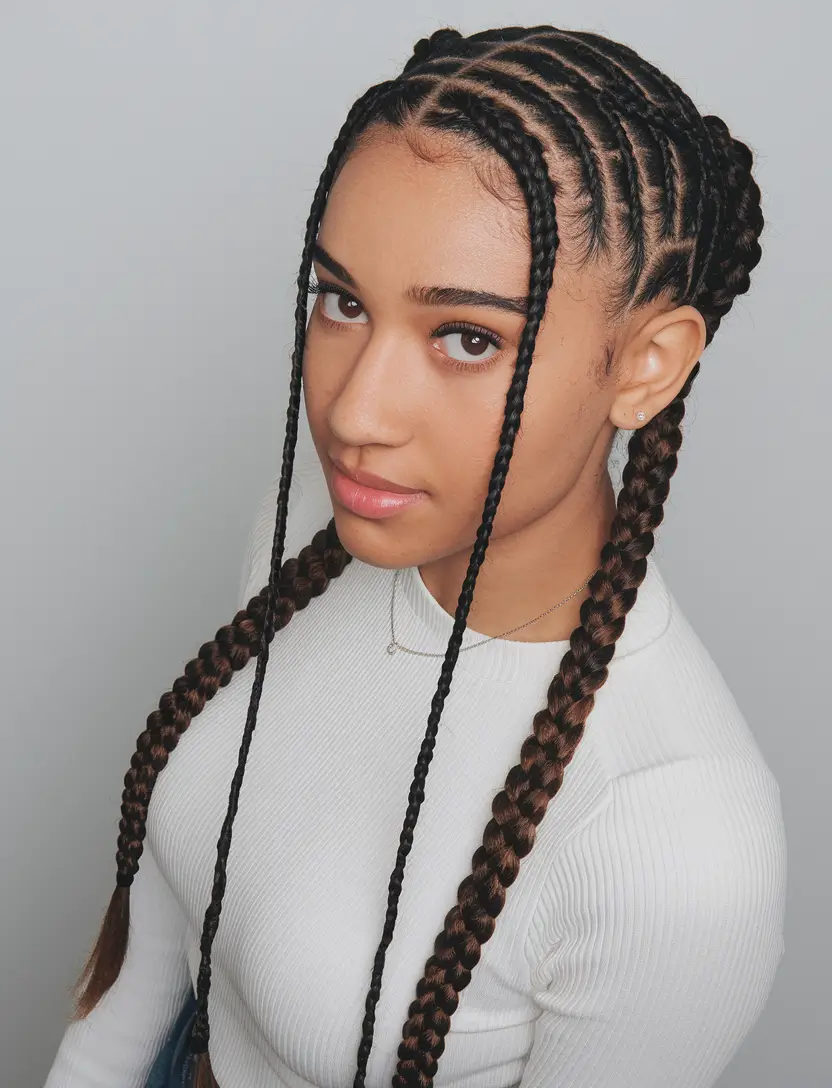 braids summer 2025 Double Dutch Braids Face-Framing Tendrils