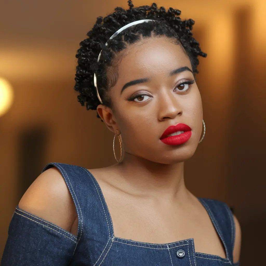 gorgeous black women hairstyles 2025 Chic and Playful Coiled Crown