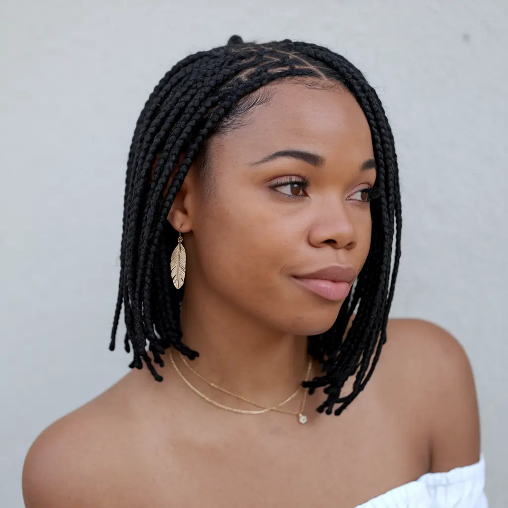 gorgeous black women hairstyles 2025 Classic Box Braids with a Chic Twist