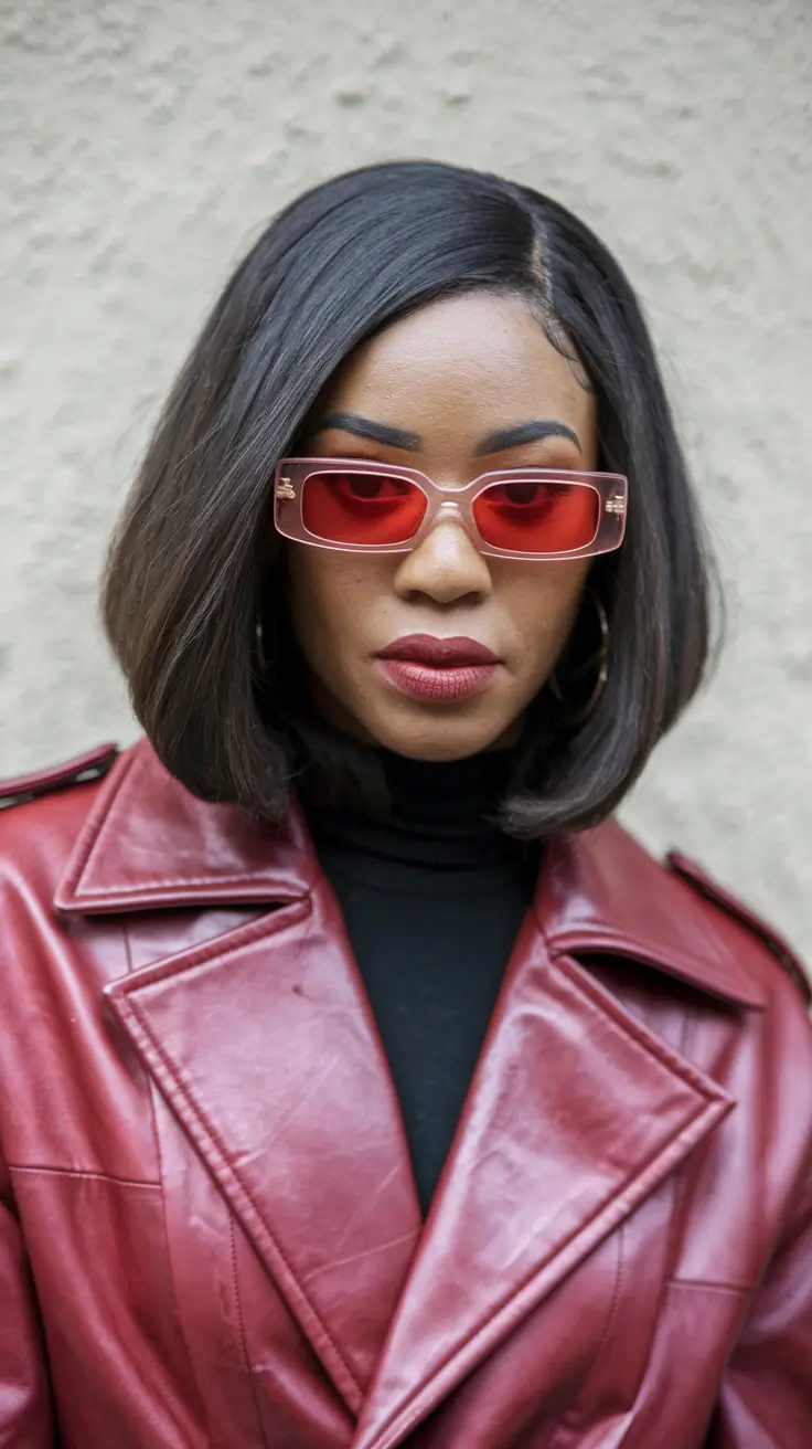 gorgeous black women hairstyles 2025 Sleek and Sharp Bob with a Bold Edge