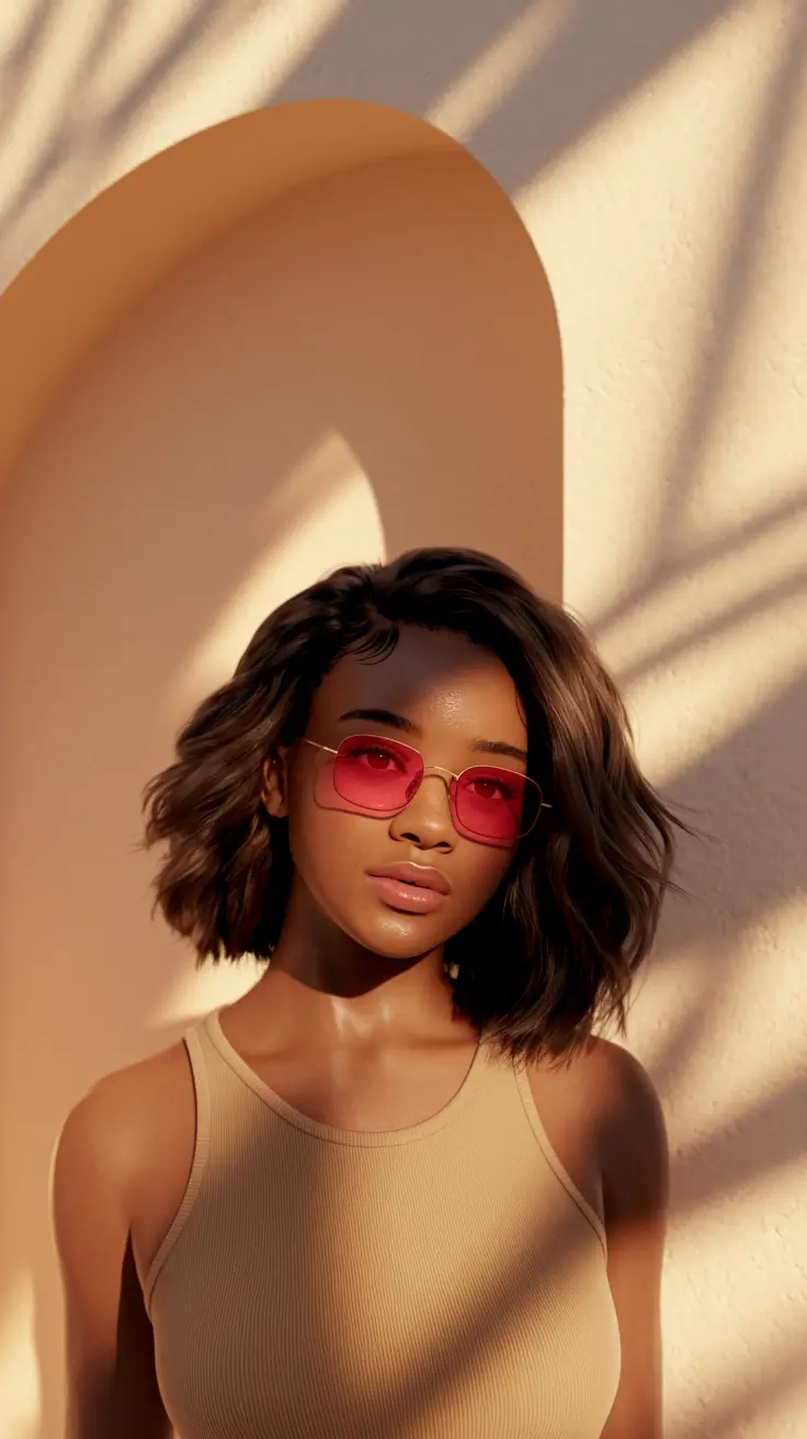 gorgeous black women hairstyles 2025 Edgy, Wavy Lob with a Laid-Back Vibe