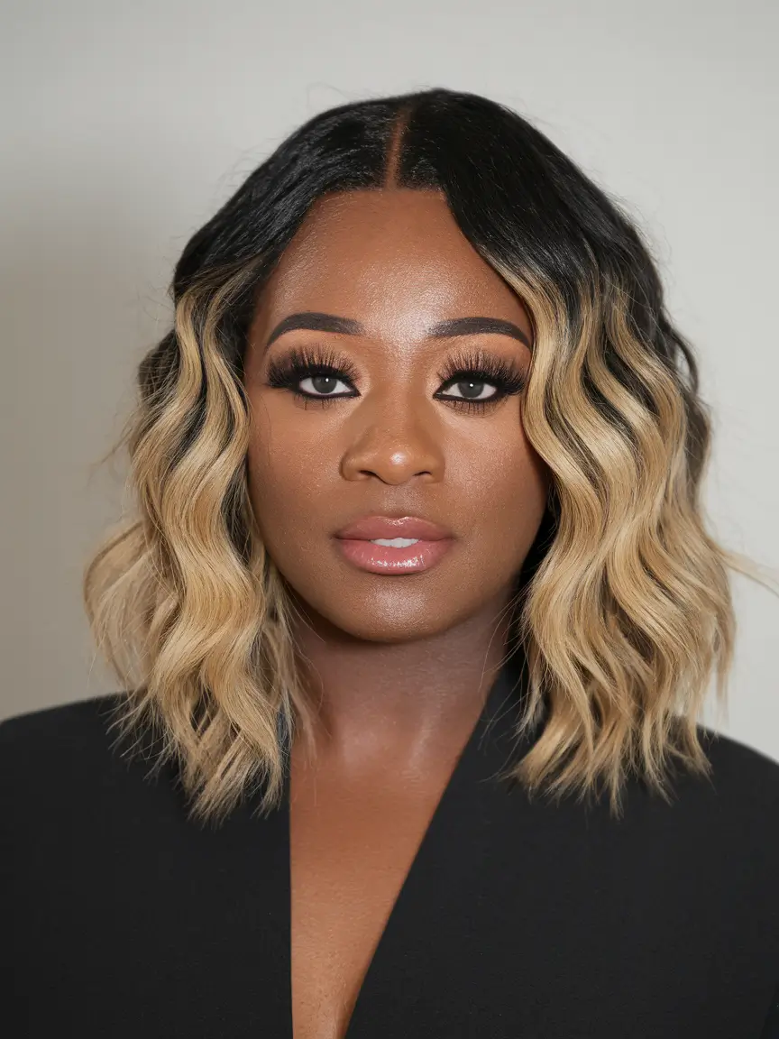 gorgeous black women hairstyles 2025 Blonde Balayage for a Bold Transformation