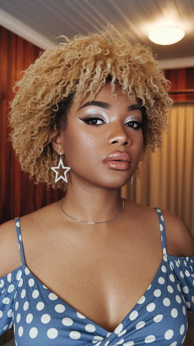 gorgeous black women hairstyles 2025 Blonde Bombshell Ringlets
