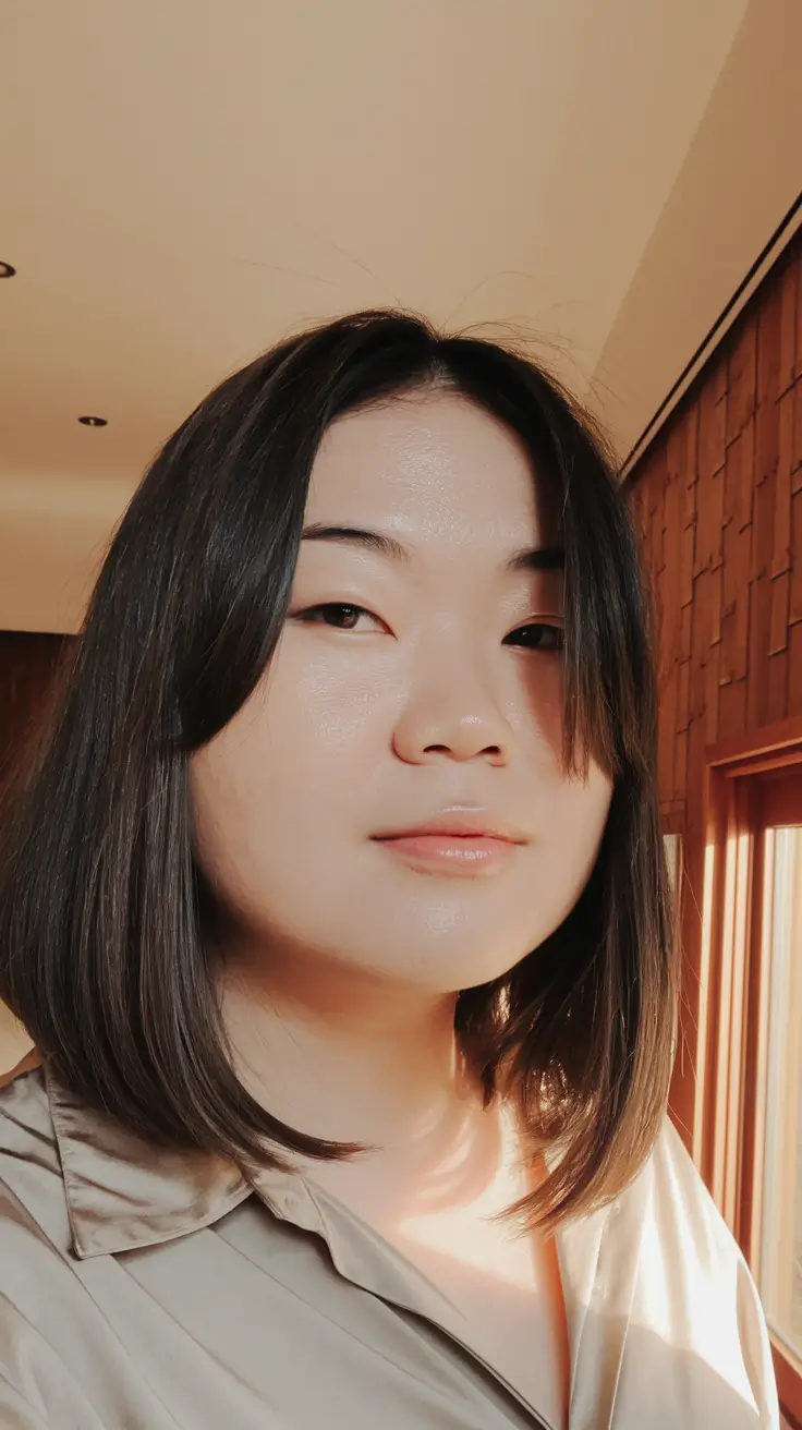 haircut chubby face woman Soft Sleek Layers with a Gentle Face Frame