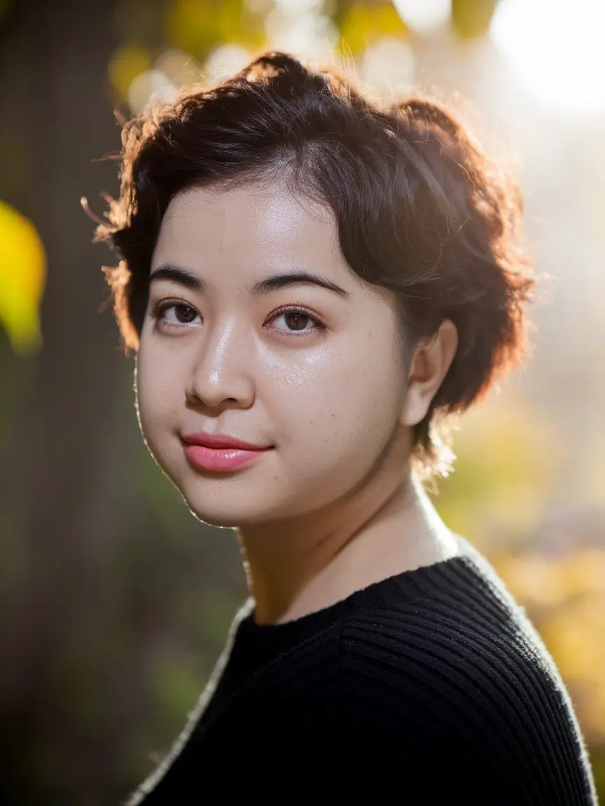 haircut chubby face woman Soft Pixie with Gentle Curls