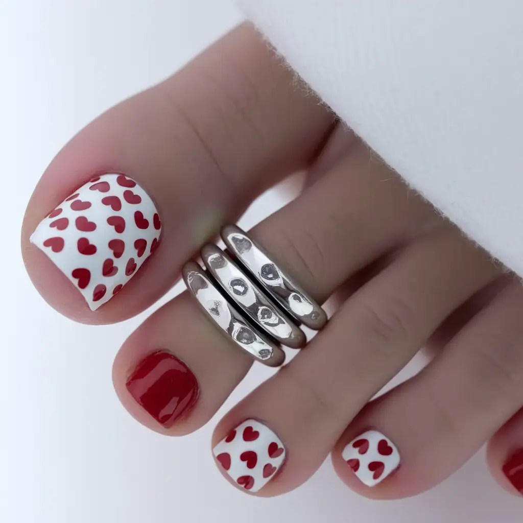 june toe nails ideas 2025 Sweetheart Dot Magic