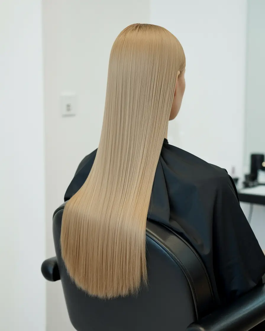 summer hairstyles for long hair 2025+Silky Straight Blonde for a Timeless Appeal