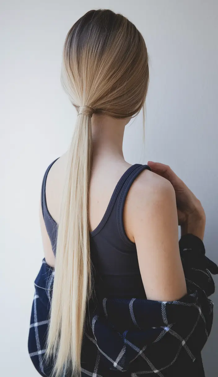 quick easy hairstyles summer Low Tied Sleek Ponytail