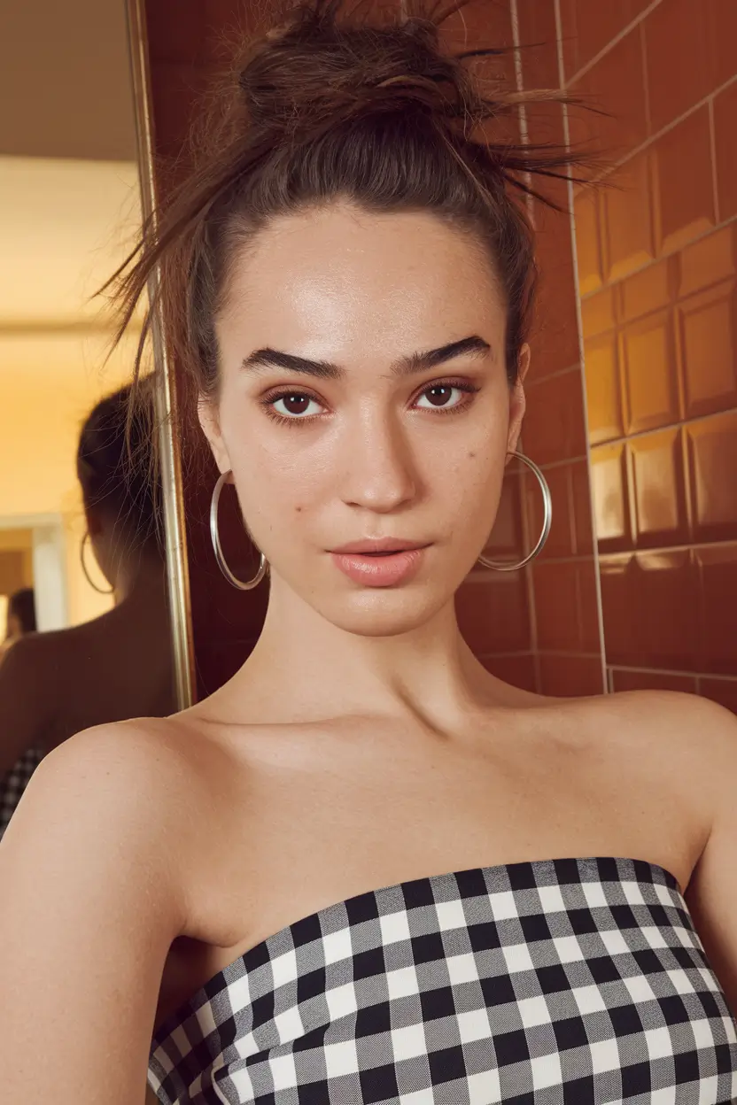 quick easy summer hairstyles Effortless Messy High Bun