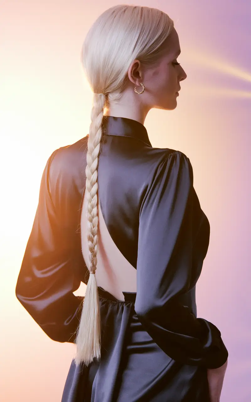 quick easy summer hairstyles long hair Sleek Long Braid