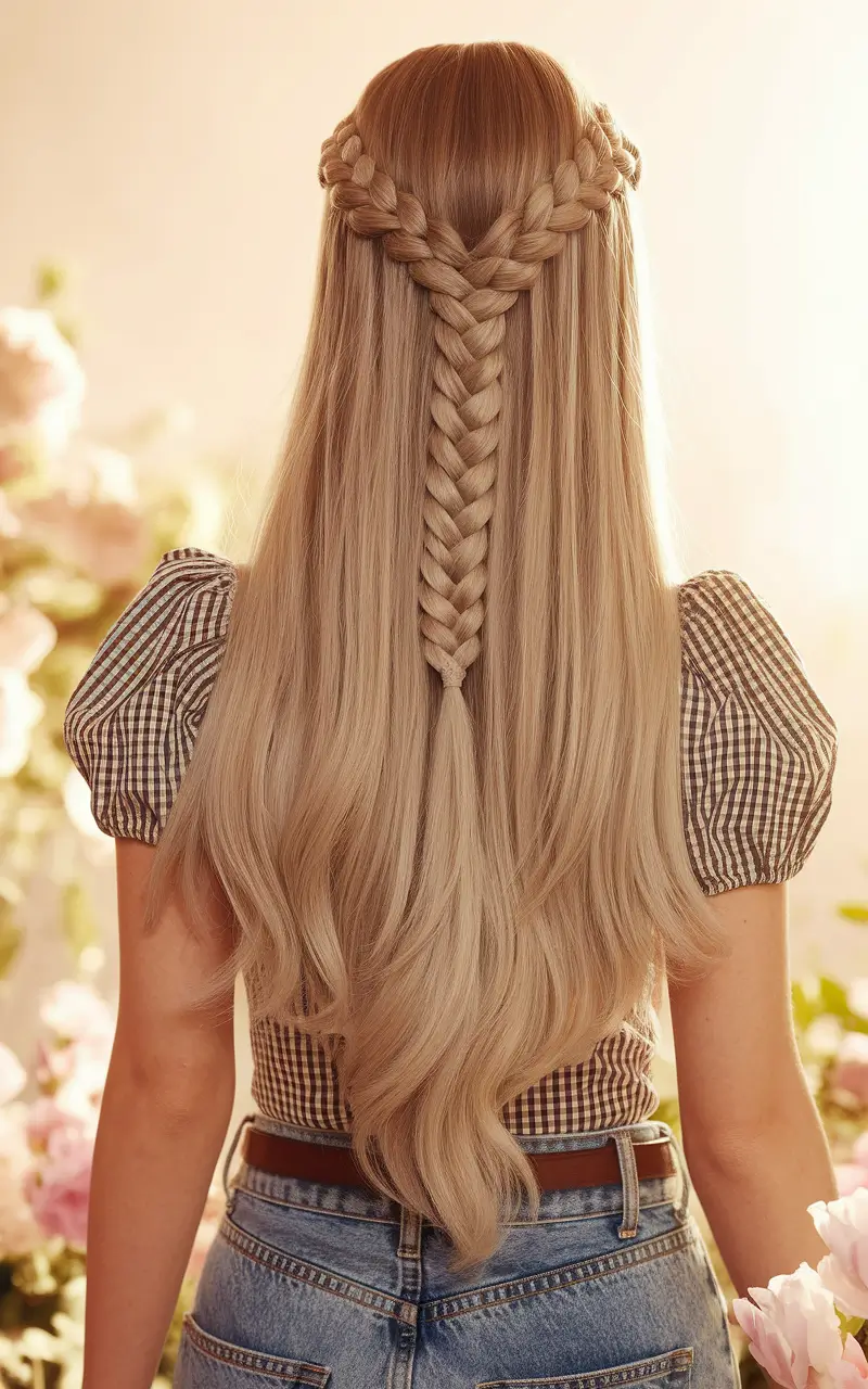 quick easy cute hairstyles for summer Half-Up Braided Crown