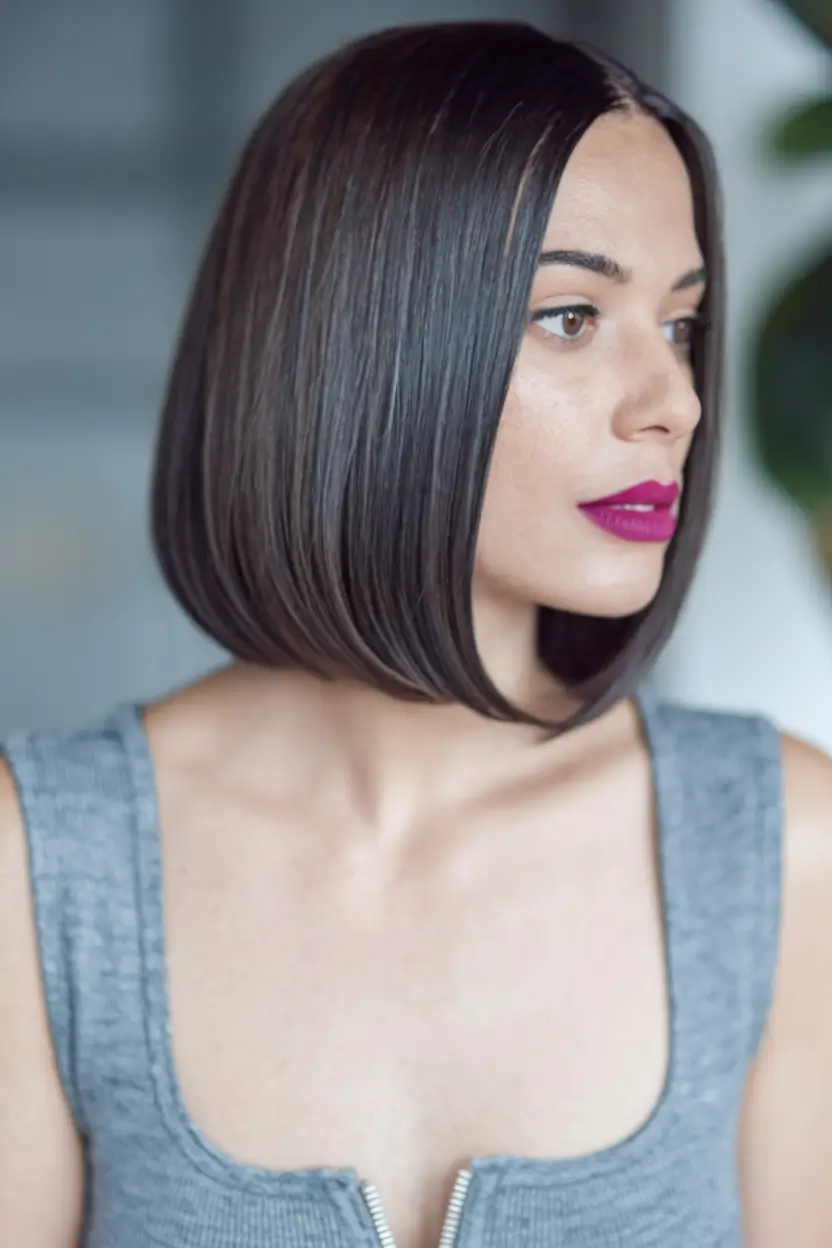 Quick Work Hairstyles Summer - Sharp Sleek Bob