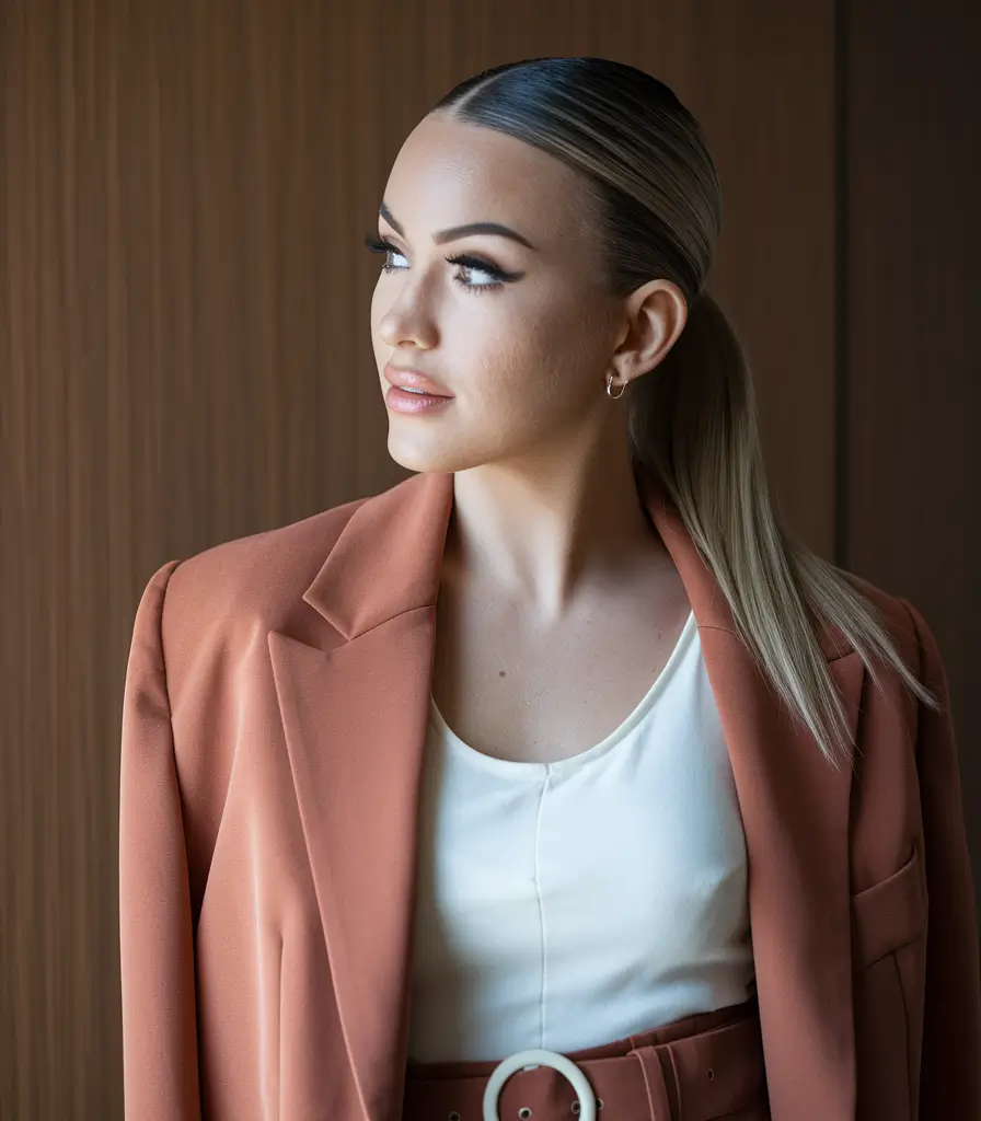 Quick Work Hairstyles Summer - Sleek Mid-Length Ponytail