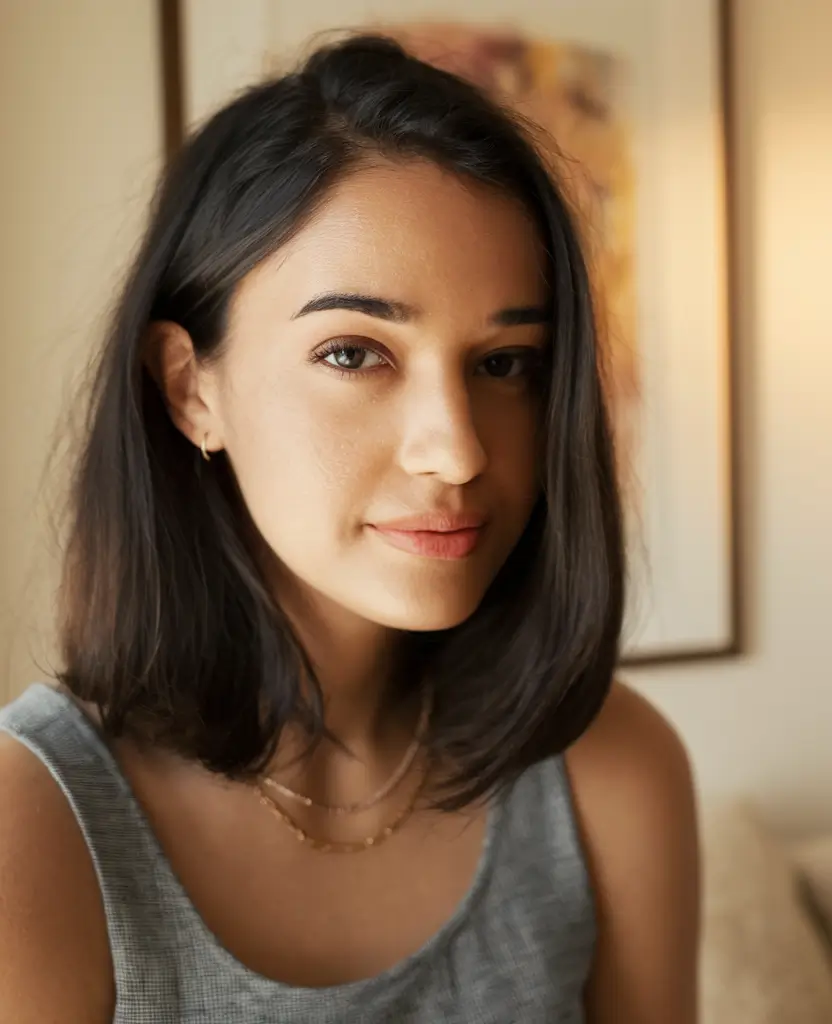 Quick Work Hairstyles Summer - Sleek Lob with Subtle Waves