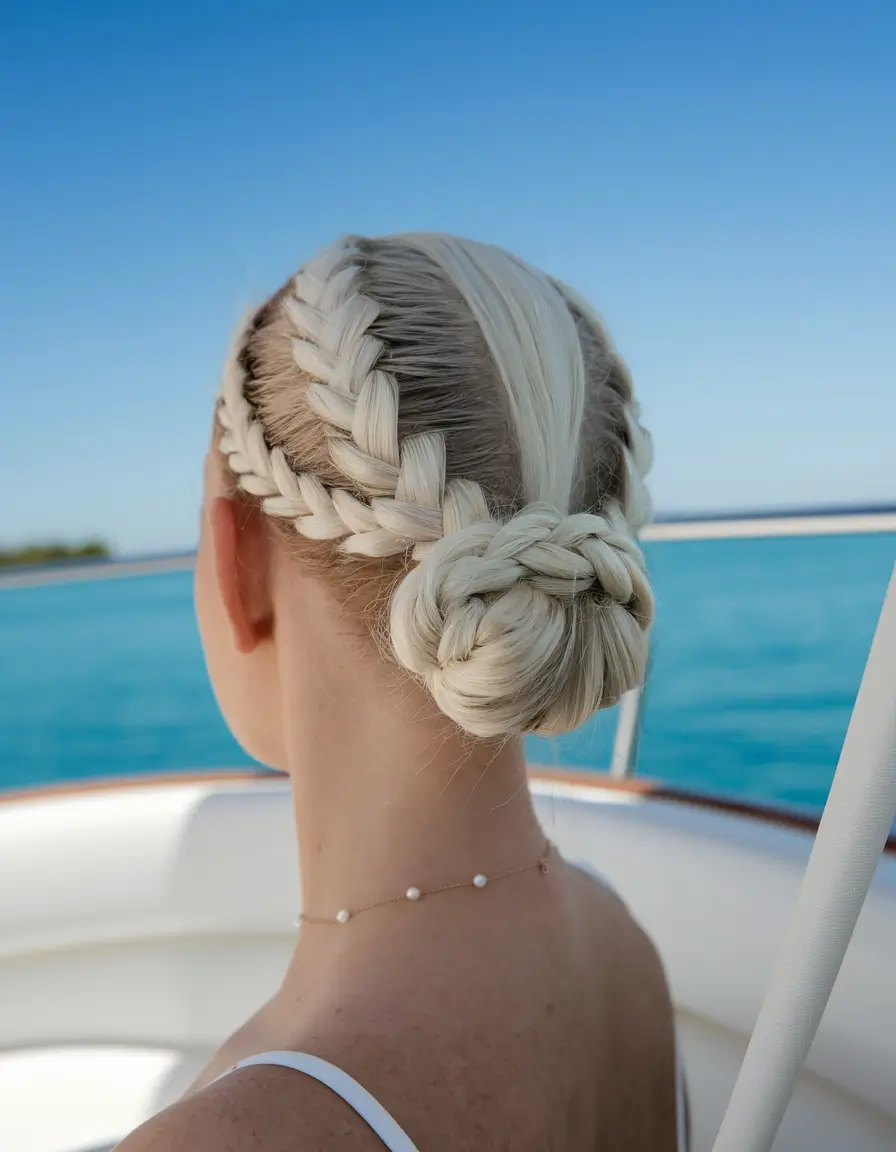 Updo+Intricate Braided Crown with a Bun