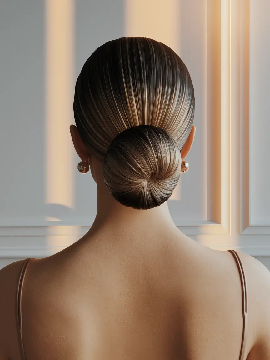 simple bun hairstyles for saree