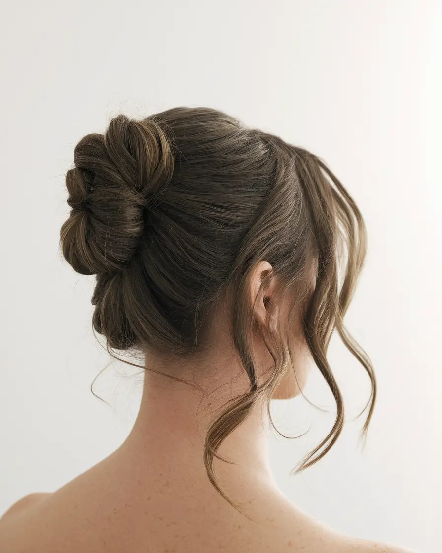 simple bun hairstyles for wedding