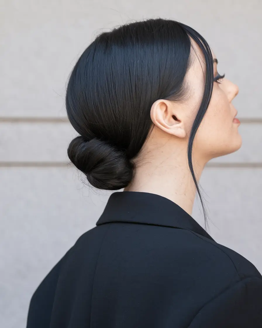 simple bun hairstyles for saree