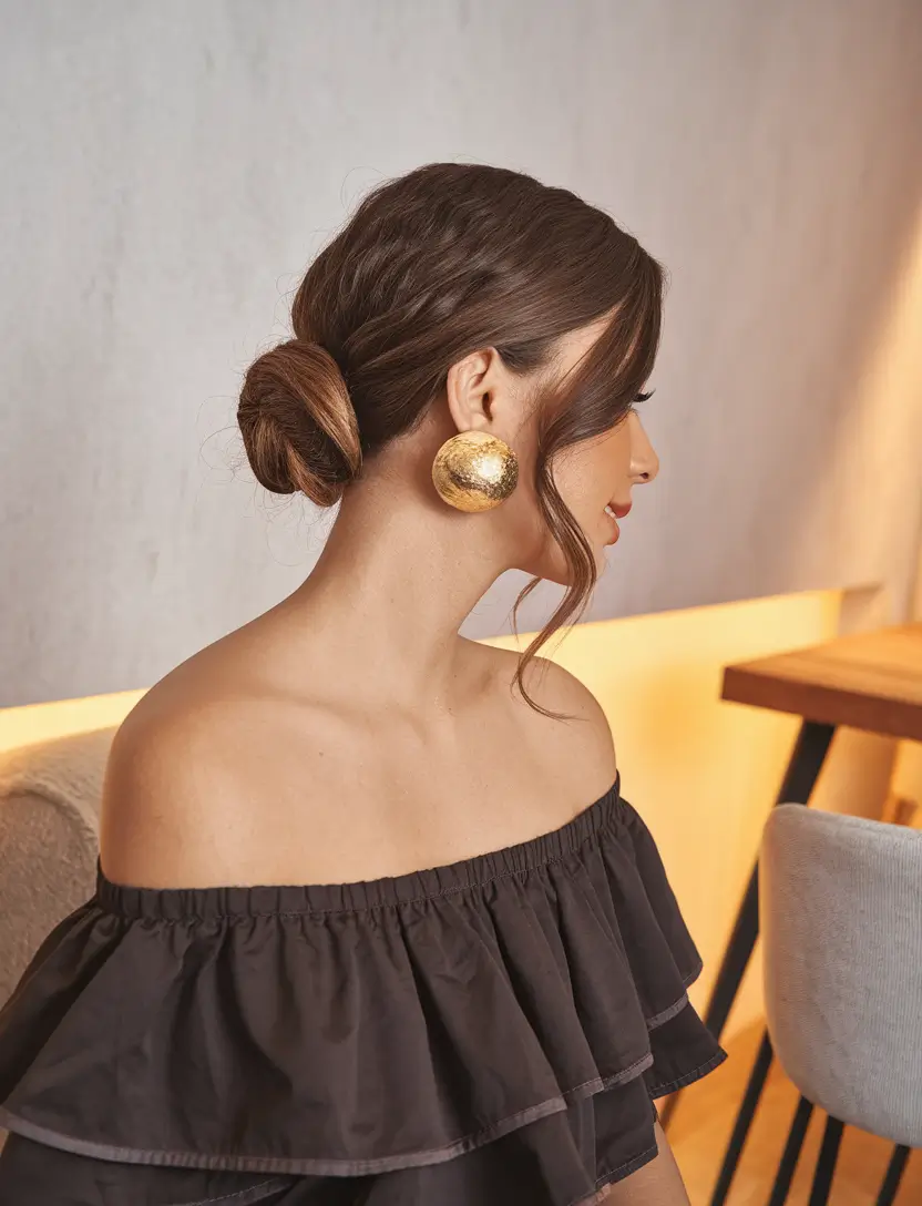 simple bun hairstyles for wedding