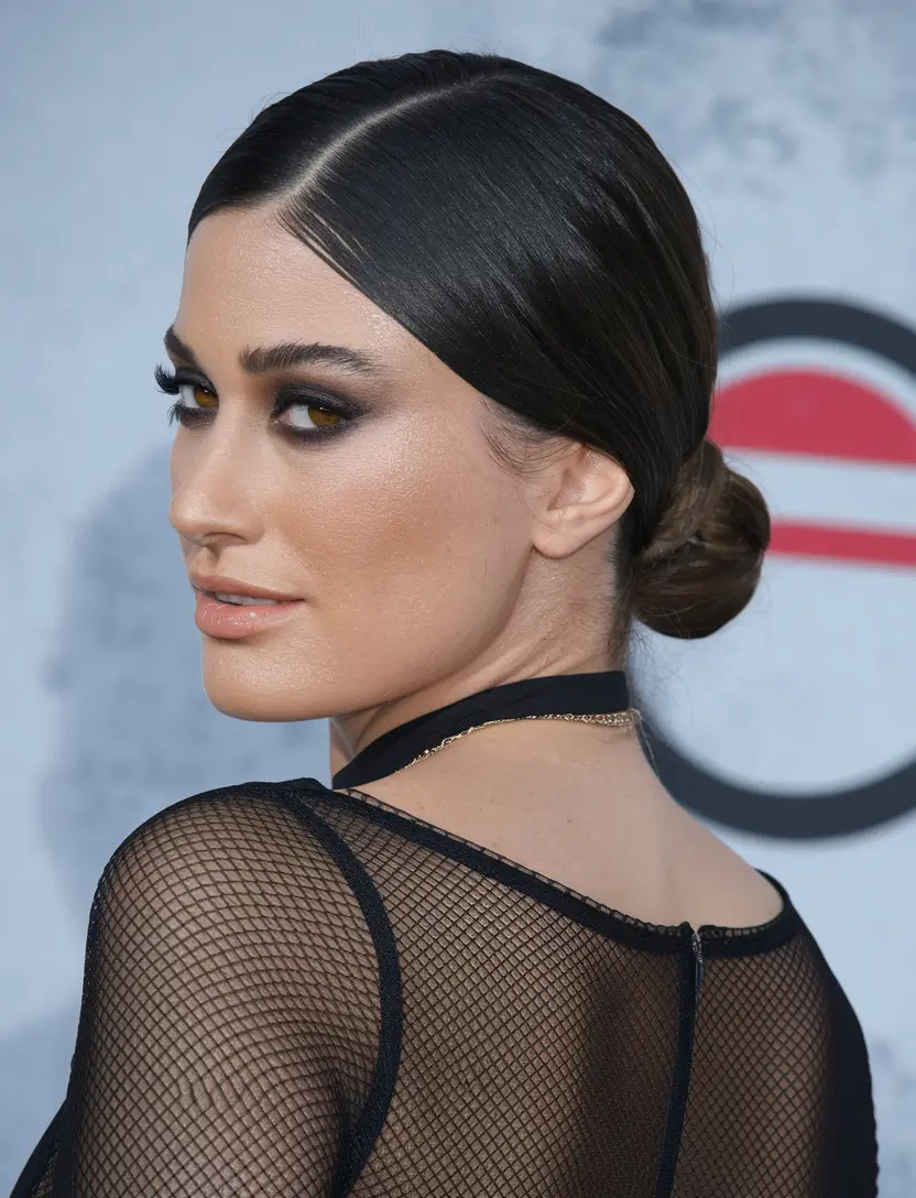 simple bun hairstyles for long hair