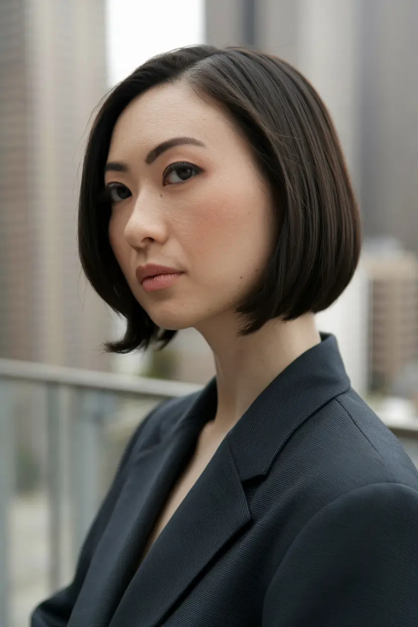 Stylish Bob Hair Summer Precision Brunette Bob with Urban Edge
