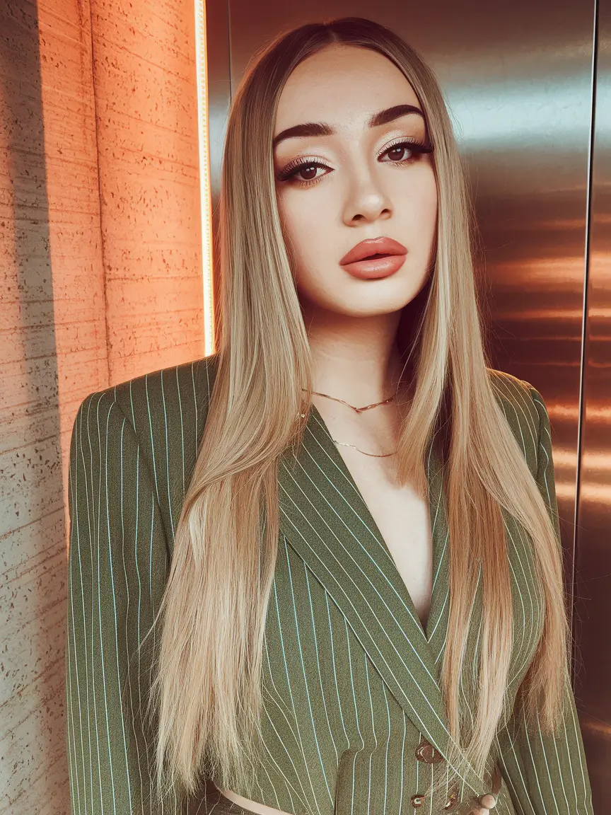 stylish women haircuts Pin-Straight and Powerfully Long