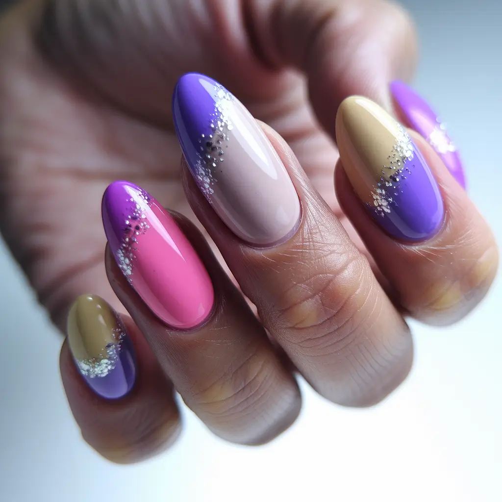 summer acrylic nail ideas 2025 Split-Tone French Tips with a Twist