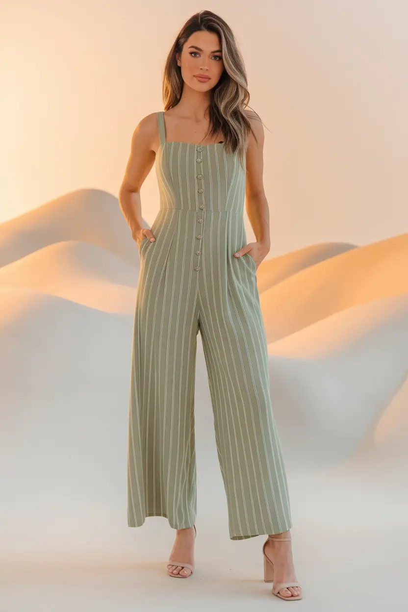 summer mom outfits ideas 2025 Effortless Sage One-Piece