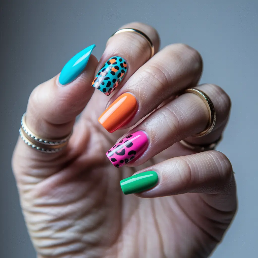 summer nail ideas 2025 wild safari remix