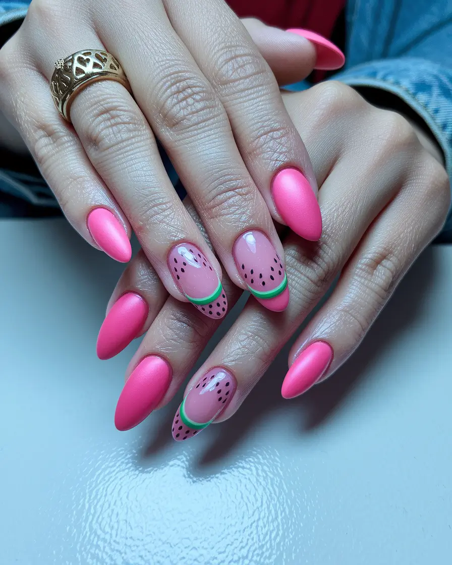 summer nail ideas 2025 watermelon sugar sweetness