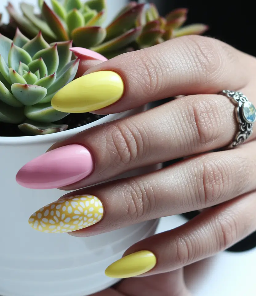 summer nail inspo 2025 almond colorful