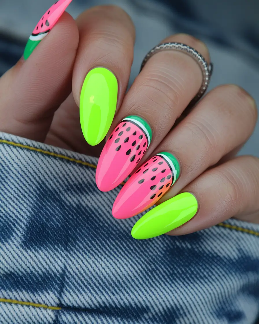 summer nail inspo 2025 almond short
